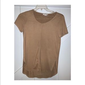 Tan Suede Top